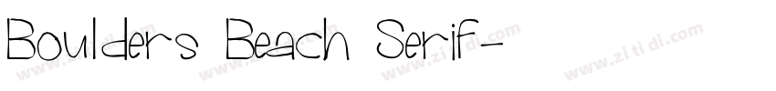 Boulders Beach Serif字体转换